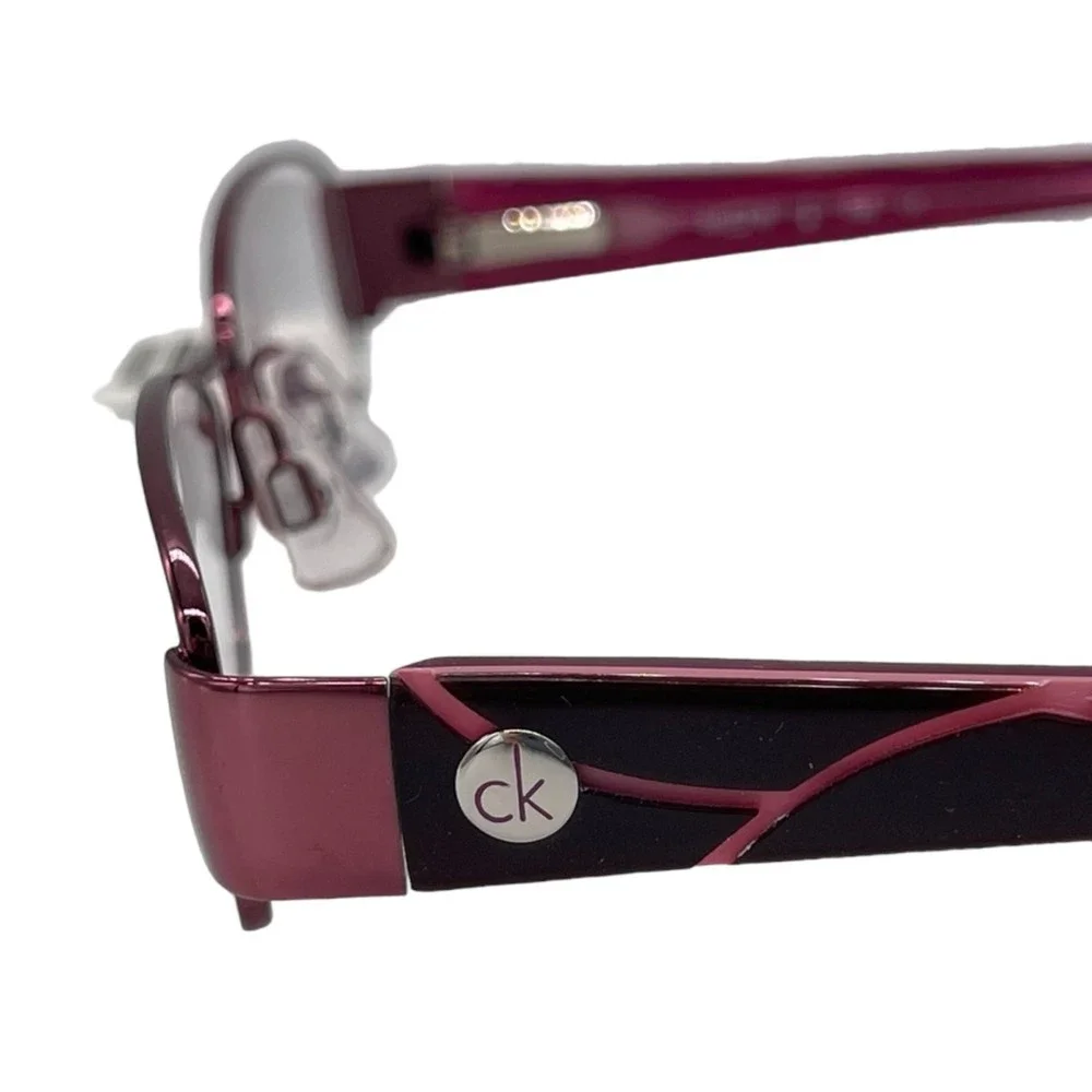 NWT CK Children's Eyeglass Frame Calvin Klein Metallic Pink/Purple Metal Frames